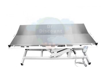 Стол ветеринарный СВ-70 нержавеющая сталь, V-образная столешница с регулируемым наклоном, электропривод с регулировкой высоты 60 - 105 см